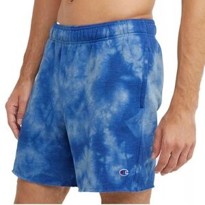 nwt Champion blue crush tie dye 7" cotton blend fleece athletic shorts 2X XXL